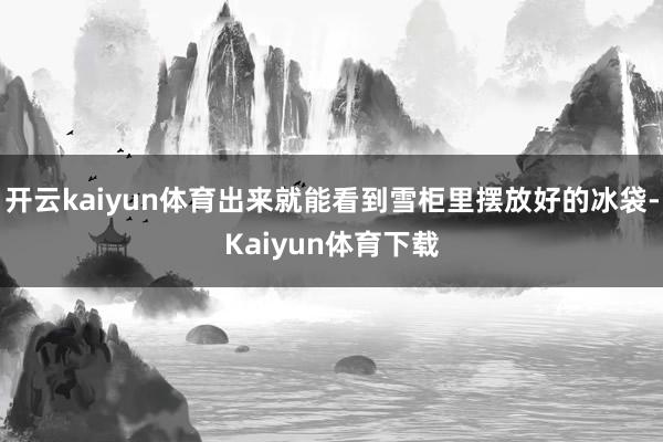 开云kaiyun体育出来就能看到雪柜里摆放好的冰袋-Kaiyun体育下载