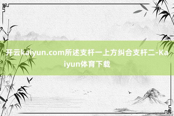 开云kaiyun.com所述支杆一上方纠合支杆二-Kaiyun体育下载