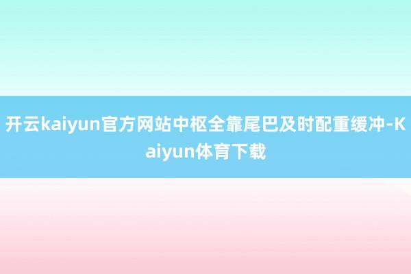 开云kaiyun官方网站中枢全靠尾巴及时配重缓冲-Kaiyun体育下载