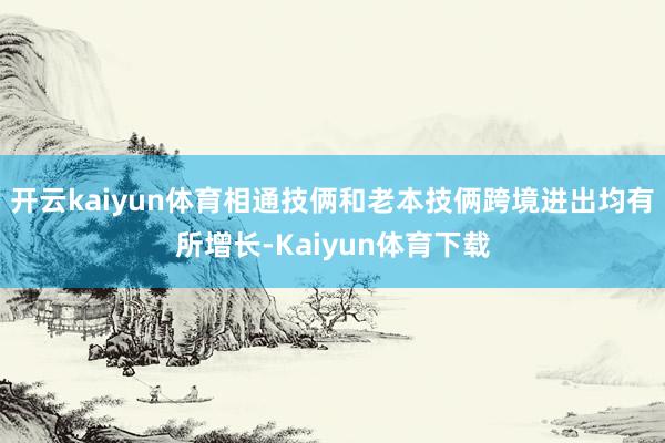 开云kaiyun体育相通技俩和老本技俩跨境进出均有所增长-Kaiyun体育下载