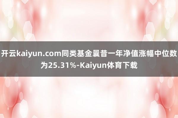 开云kaiyun.com同类基金曩昔一年净值涨幅中位数为25.31%-Kaiyun体育下载